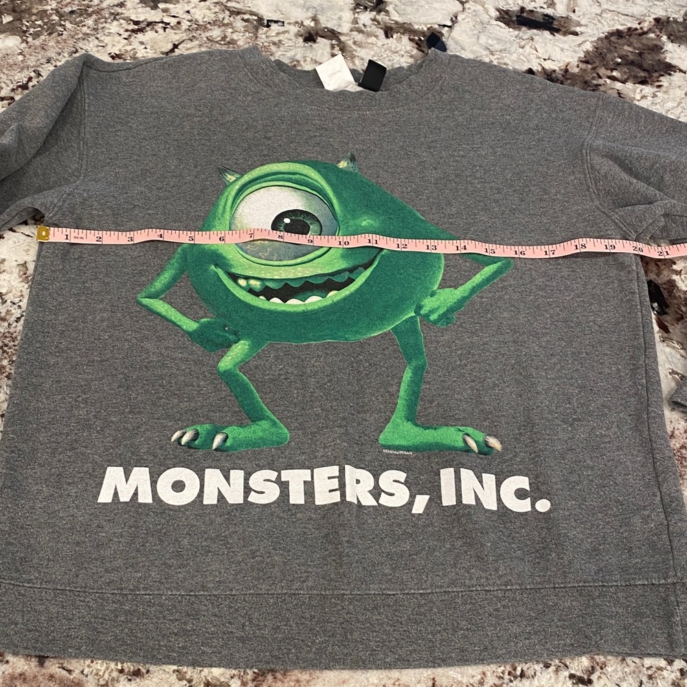 Disney Monsters Inc Mike Wazowski Sweatshirt Graphic Cozy Pullover - Picture 8 of 8